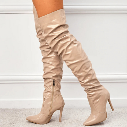 Eveloria Damen Stiefel 8cm Absatz