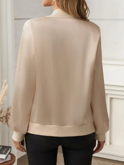 Eveloria Damen Reißverschlussjacke Uni-Farbe
