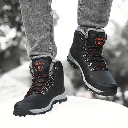 Herren Winterschuhe Schnürstiefel Warmfutter Robust