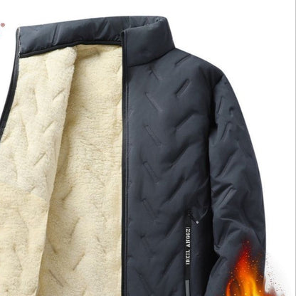 Herren Winterjacke Fleece Reißverschluss Olivier