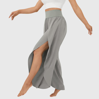 Damen Boho-Hose Weit geschnitten mit Schlitzdesign