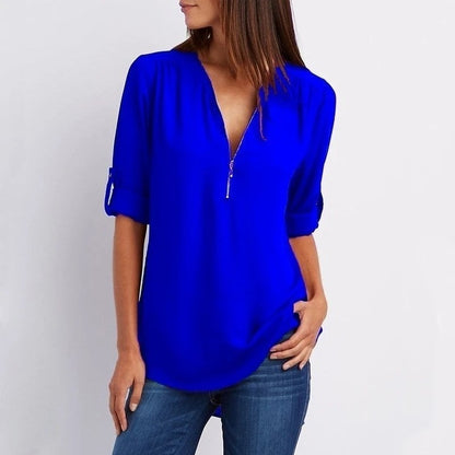 Eveloria Damen Bluse Lockere Stilvolle Baumwolle