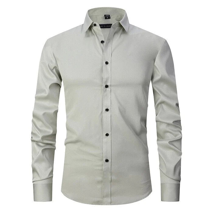 Herren Slim Fit Hemd Bügelfrei Stretch