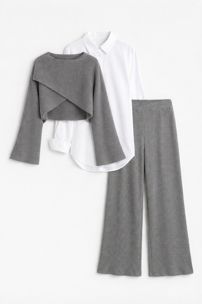 Damen Dreiteiliges Set Baumwolle Bequem