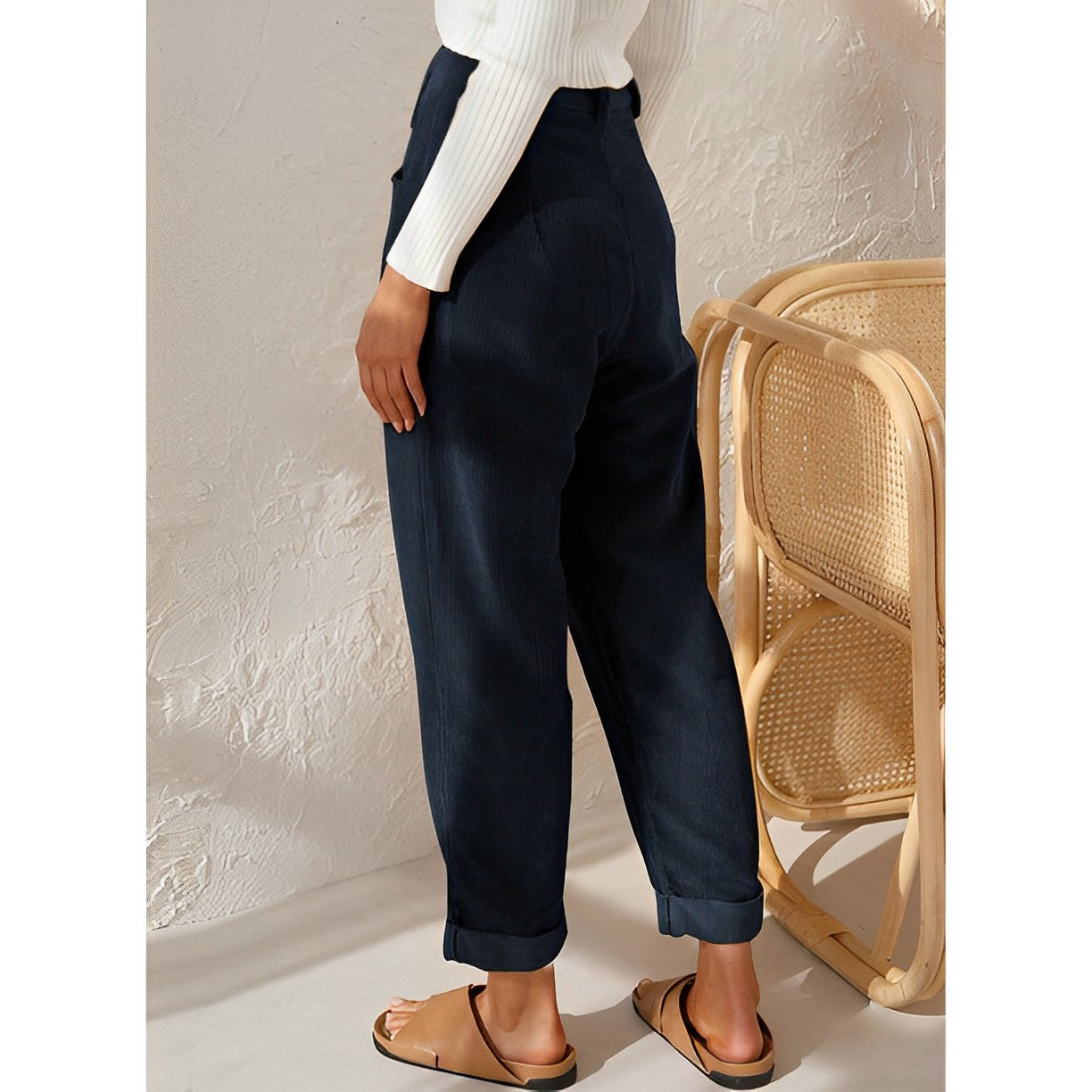 Eveloria Damen Cordhose Gerade