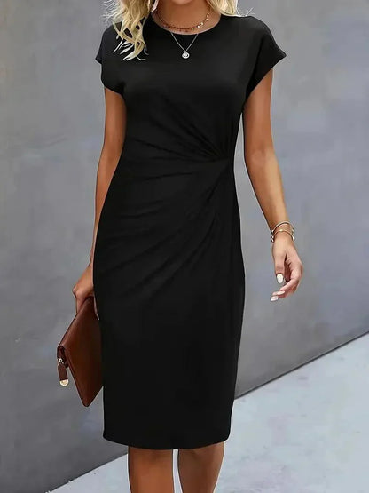 Eveloria Damenkleid Rundhalsausschnitt Baumwolle Bequem