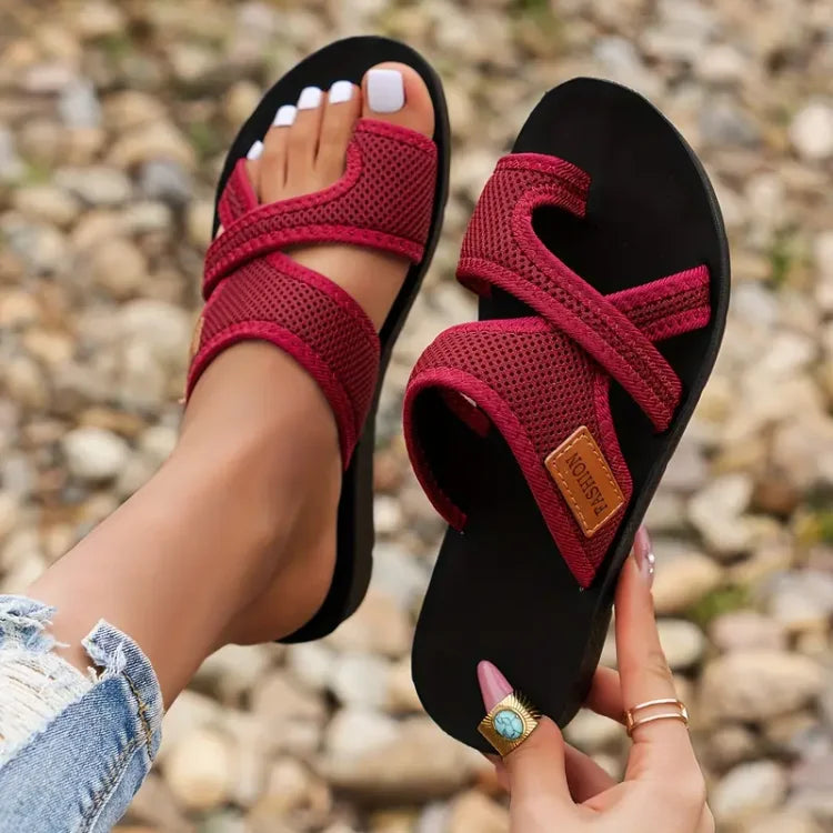 Damen Orthopädische Sandalen mit Kreuzriemen