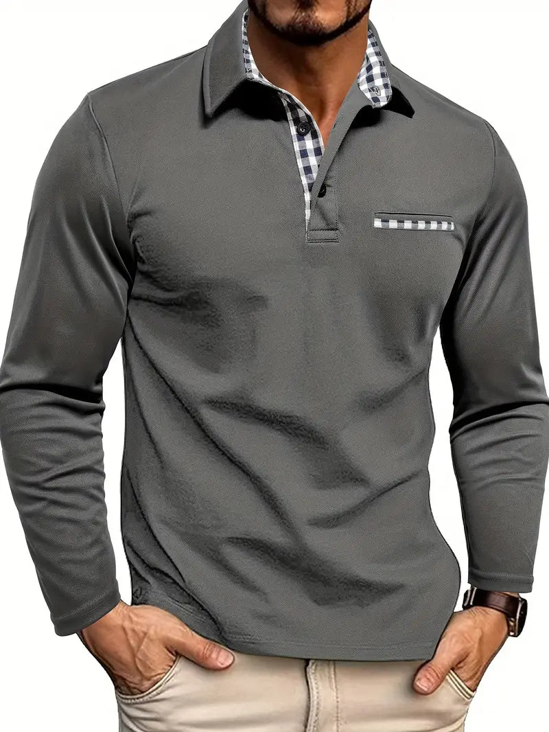 Herren Winter Polo-Shirt Langarm - Eveloria