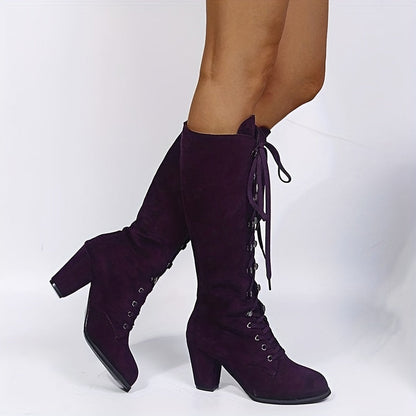 Damen Winterstiefel Knielang Bequem