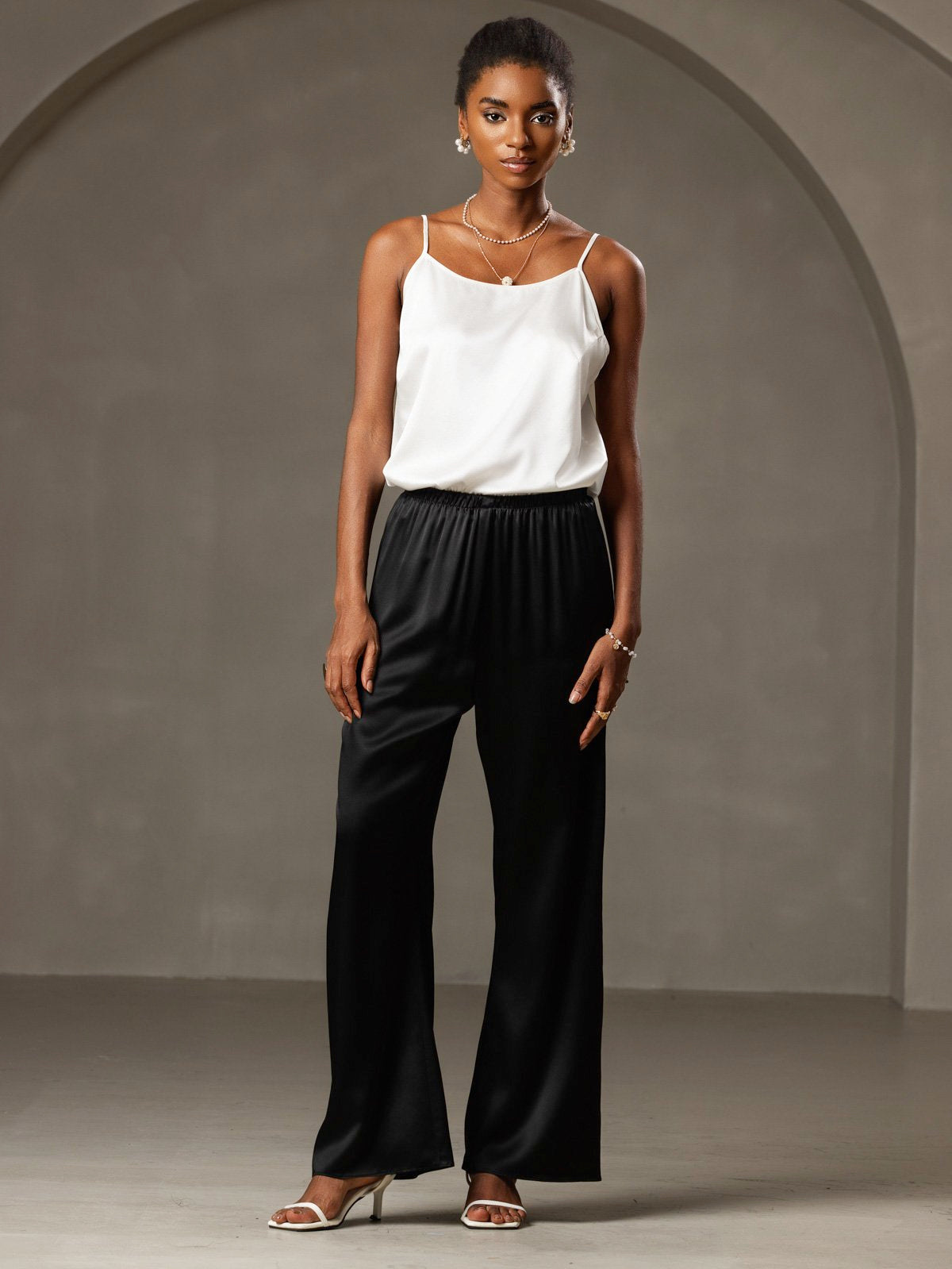 Eveloria Damen Seiden-Camisole Spaghettiträger