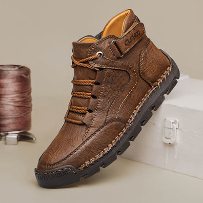 Herren Winterschuhe Knöchelhoch Schnürung Klettverschluss