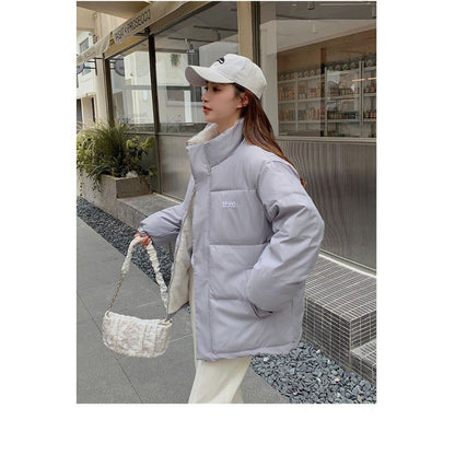 Damen Steppjacke Wendbar Zweitseitig Beige/