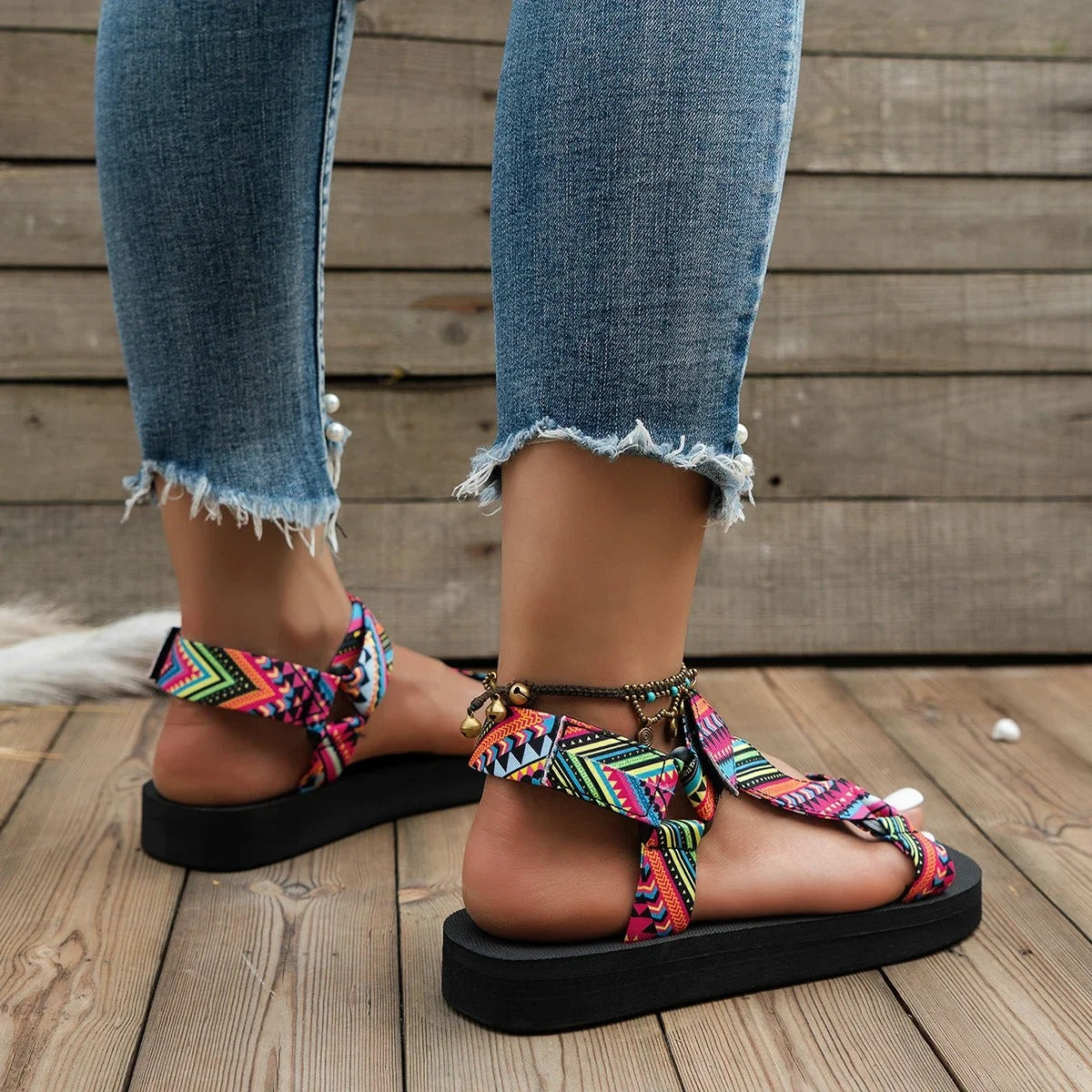 Eveloria Damen Boho Sandalen