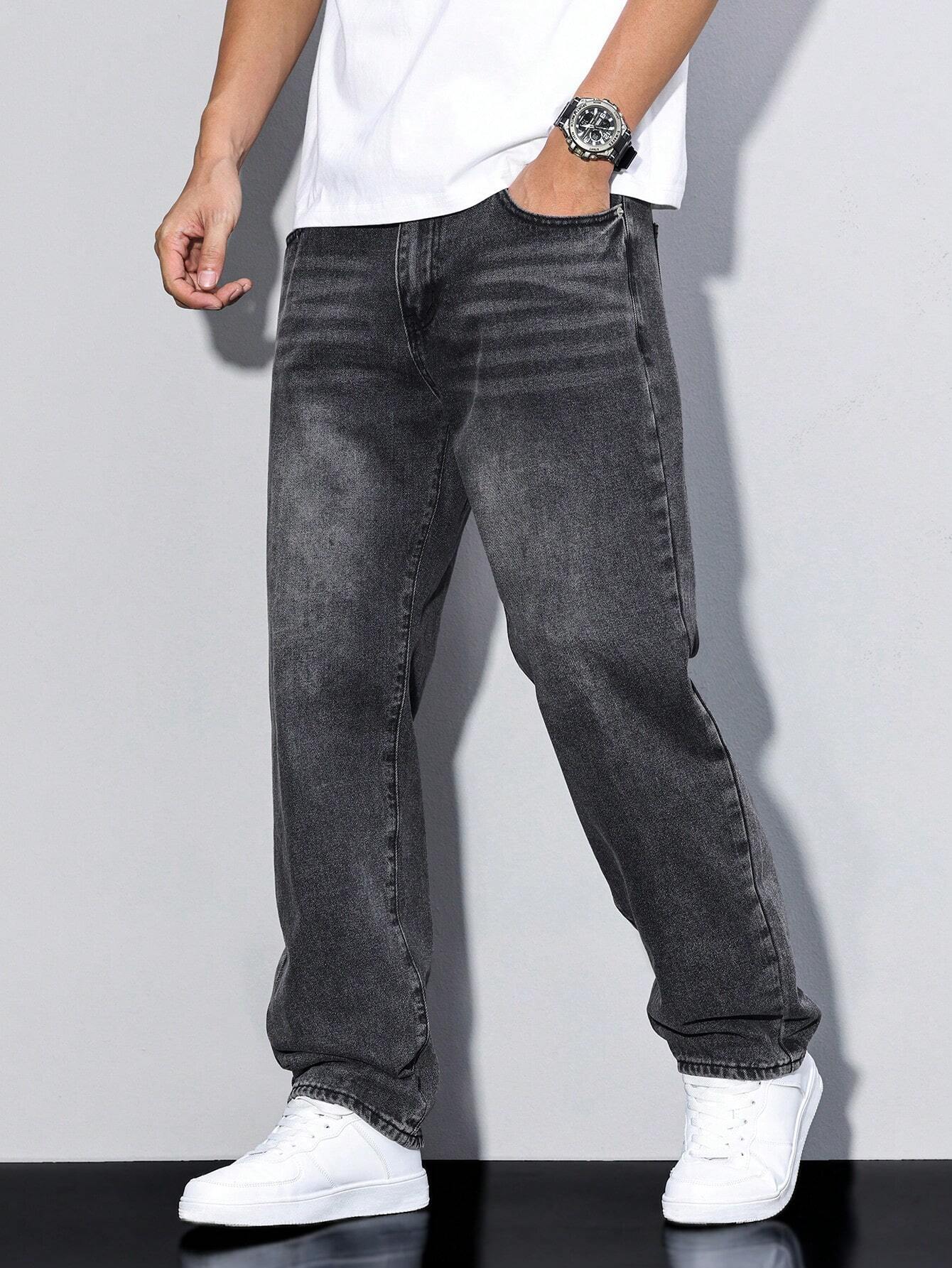 Herren Jeans Gerader Schnitt Komfortabel
