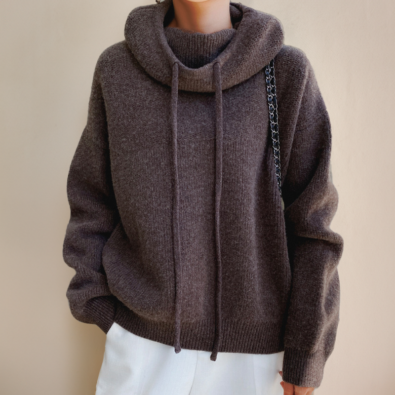 Eveloria Damen Strickhoodie Stilvoll