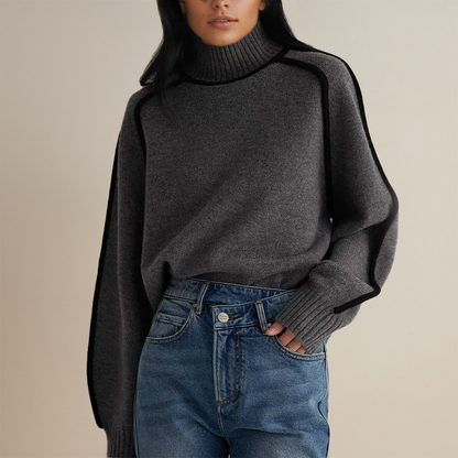 Damen Cashmere Pullover Sweater Beige