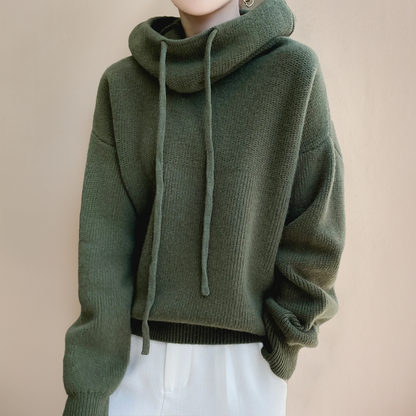 Eveloria Damen Strickhoodie Stilvoll