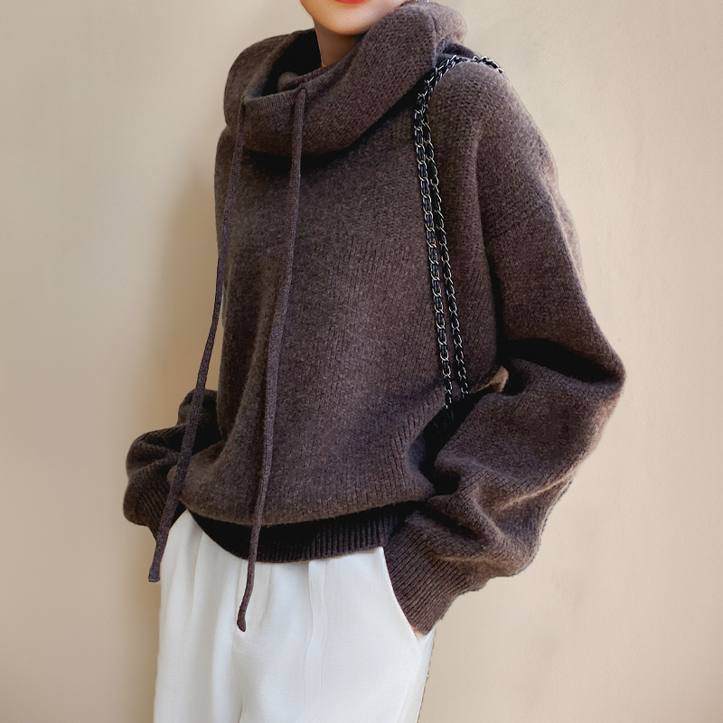 Eveloria Damen Strickhoodie Stilvoll