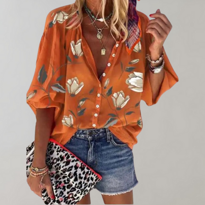 Damen Festliche Bluse Elegant Seide