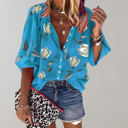 Damen Festliche Bluse Elegant Seide