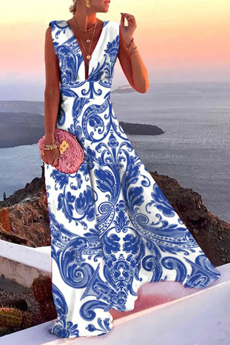 Eveloria Damen Sommerkleid Maxi Hochzeitsgastkleid - Eveloria