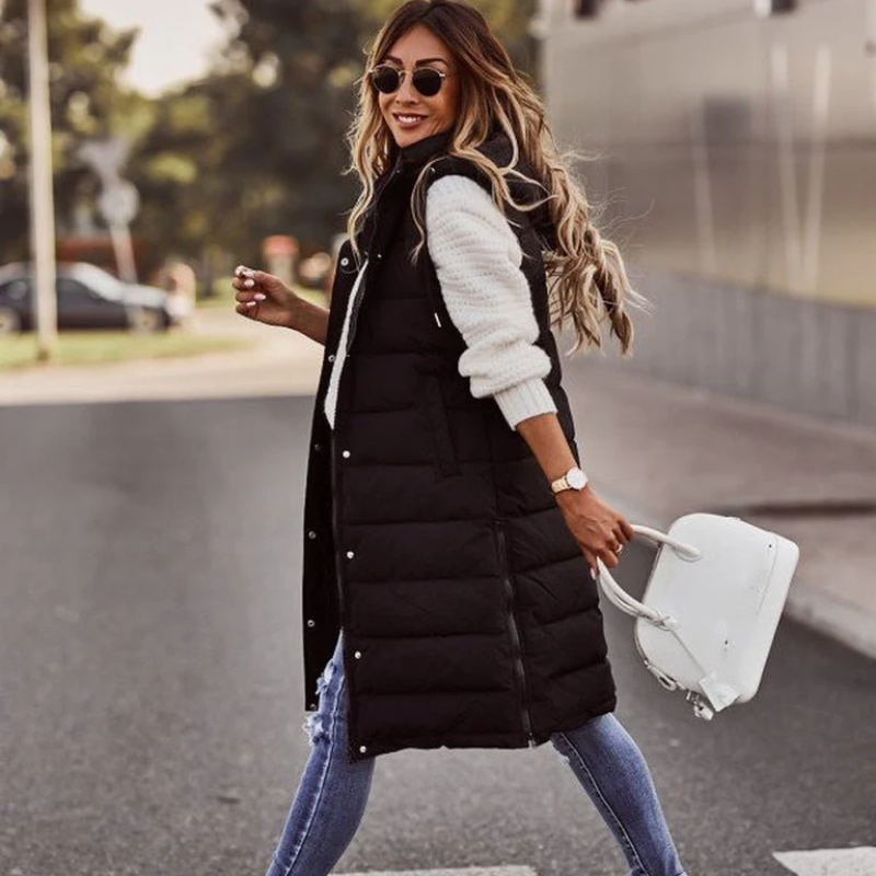 Damen Daunenjacke Leicht Steppjacke Lang