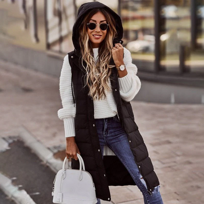 Damen Daunenjacke Leicht Steppjacke Lang