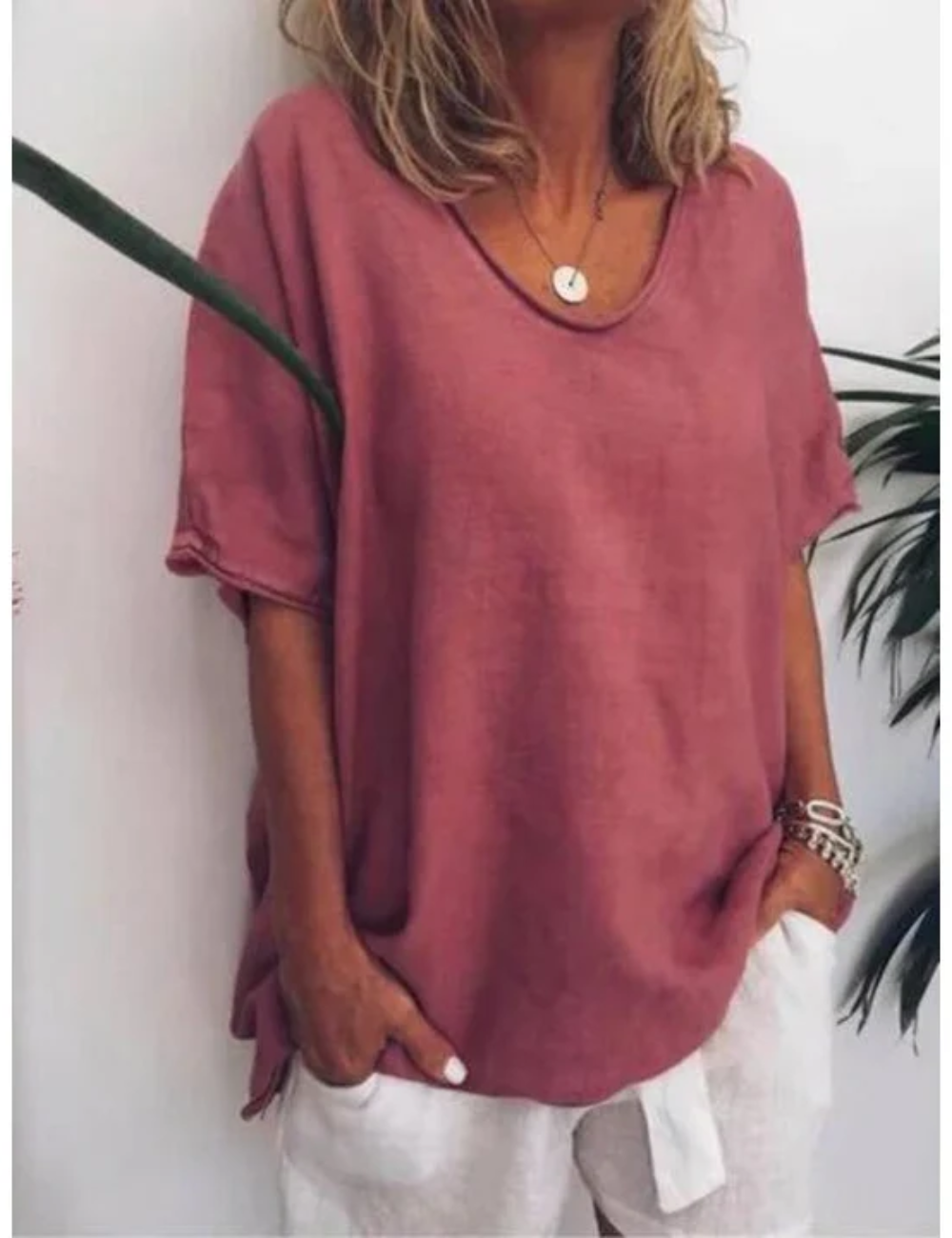 Damen Oversized T-Shirt Weiß - Eveloria