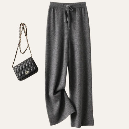 Damen Merinowollhose Weites Bein Komfort