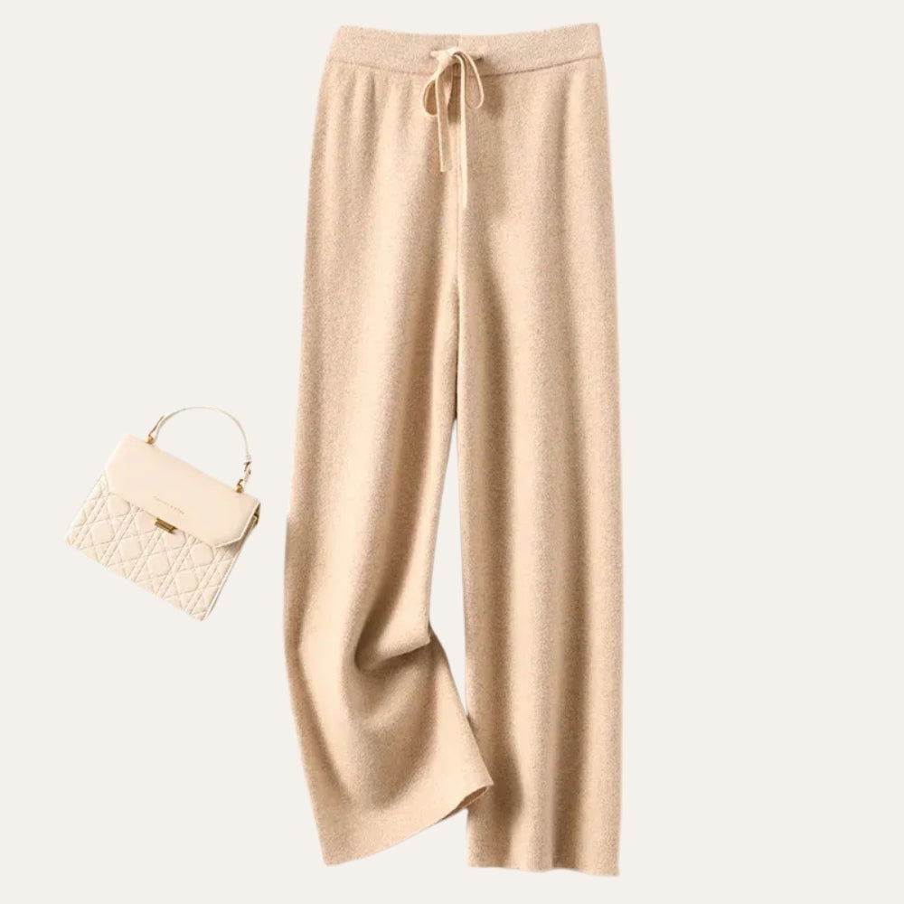 Damen Merinowollhose Weites Bein Komfort
