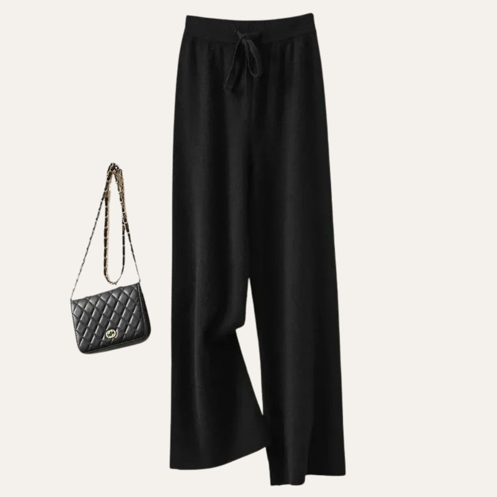 Damen Merinowollhose Weites Bein Komfort
