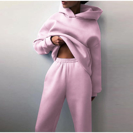Damen Streetstyle Hoodie Jogginghose Set - Eveloria