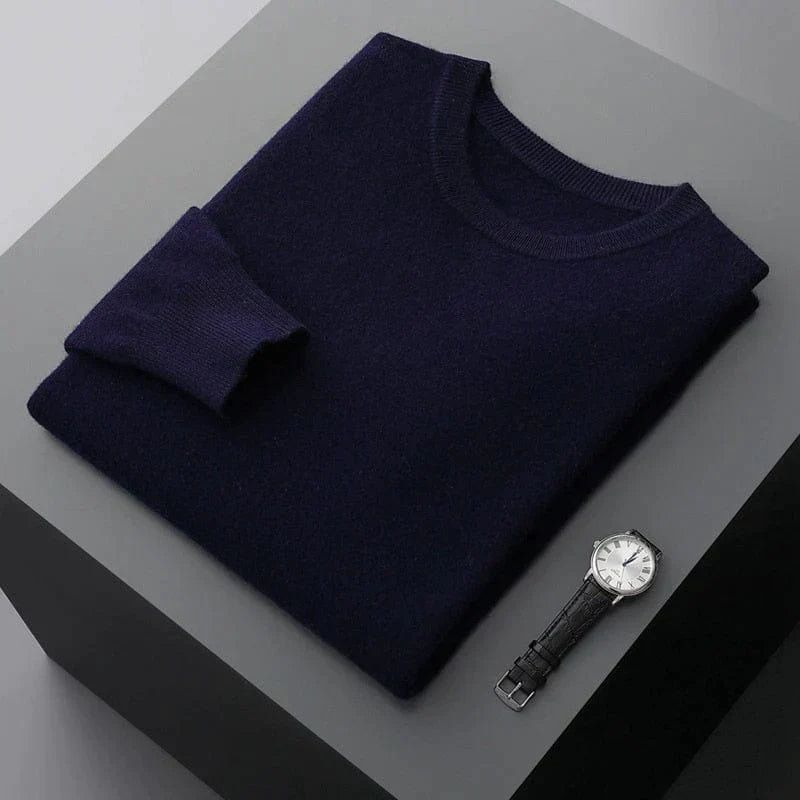 Herren Klassischer Pullover Rundhalsausschnitt