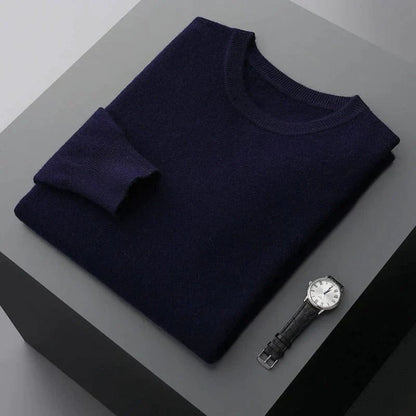 Herren Klassischer Pullover Rundhalsausschnitt