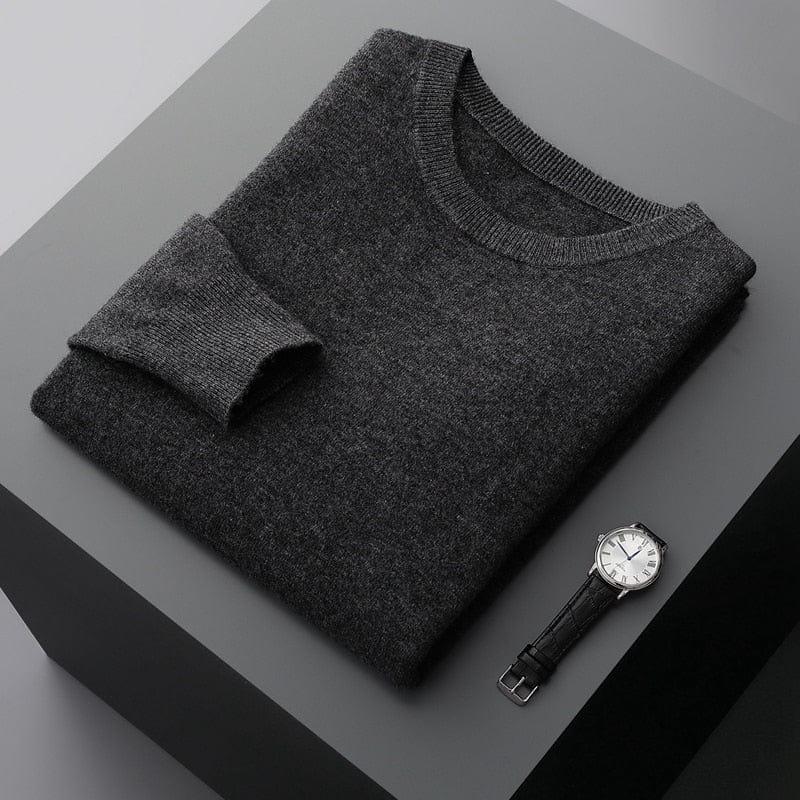 Herren Klassischer Pullover Rundhalsausschnitt