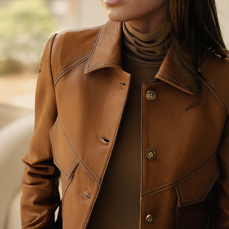 Damen Vintage Lederjacke