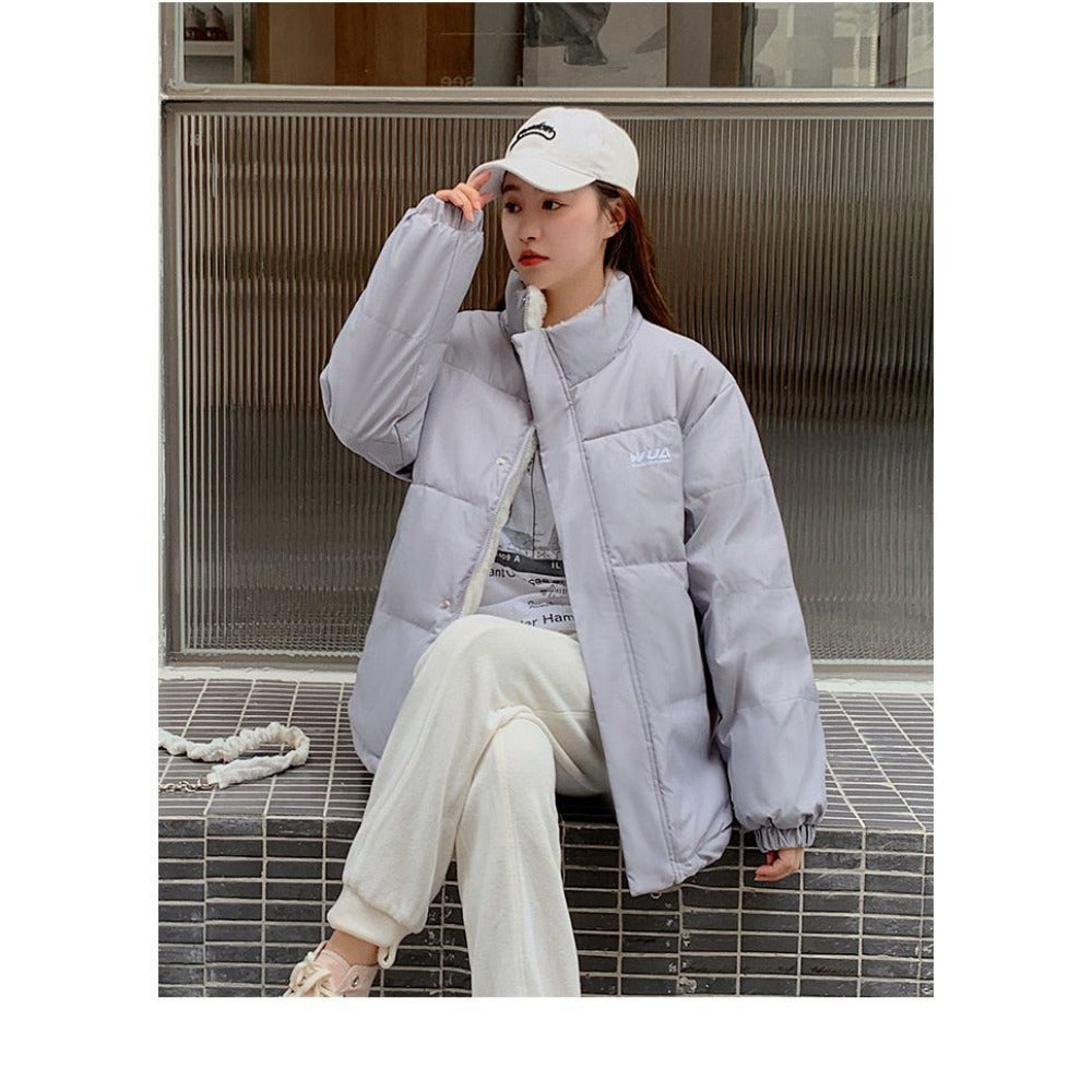 Damen Steppjacke Wendbar Zweitseitig Beige/