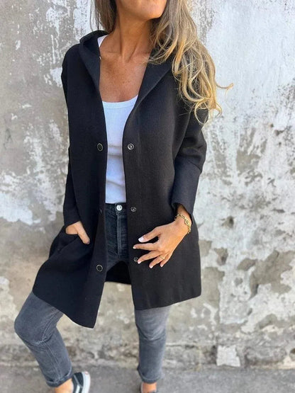 Eveloria Damen Cardigan Mit Kapuze Lässig