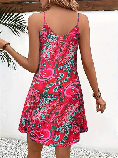 Eveloria Damen Ärmelloses Cami-Kleid Urlaubsstil