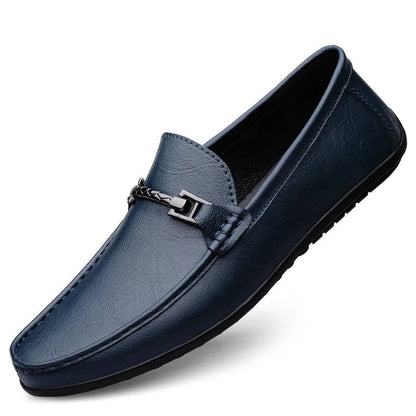 Eveloria Damen Mokassins Leder Braun