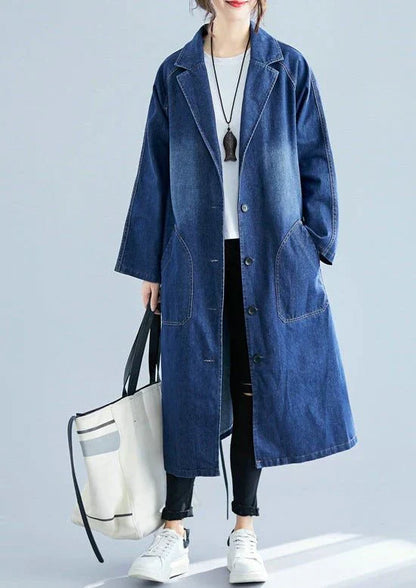 Eveloria Damen Denim Trenchcoat