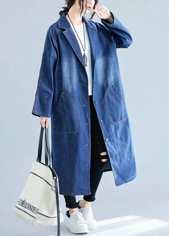 Eveloria Damen Denim Trenchcoat