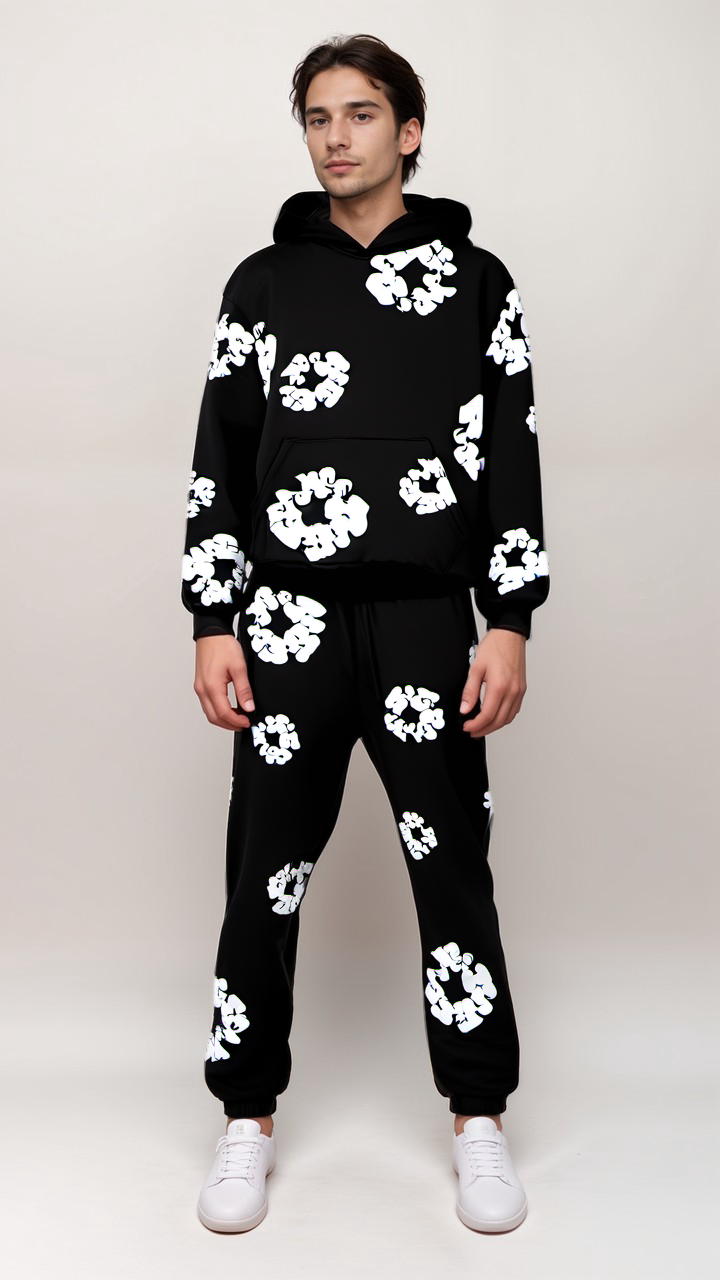Herren Tracksuit Blumenmuster - Norvielle