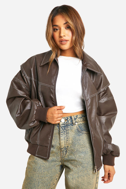 Eveloria Damen Bomberjacke Gepolstert Warm