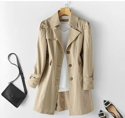 Eveloria Damen Trenchcoat Stylisch Beige