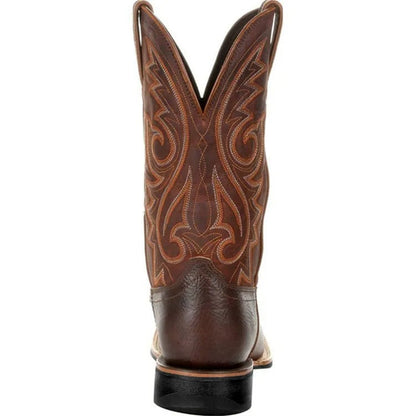 Herren Cowboy-Stiefel Westernstil Leder Braun
