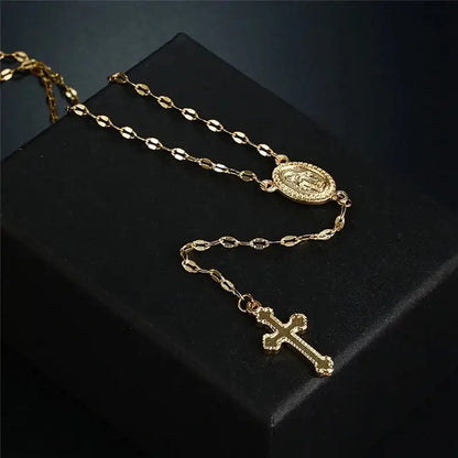 Eveloria Damen Rosenkranz Kette Elegantes Design Silber