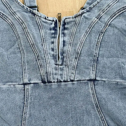 Eveloria Damen Jeanskleid Verstellbare Träger