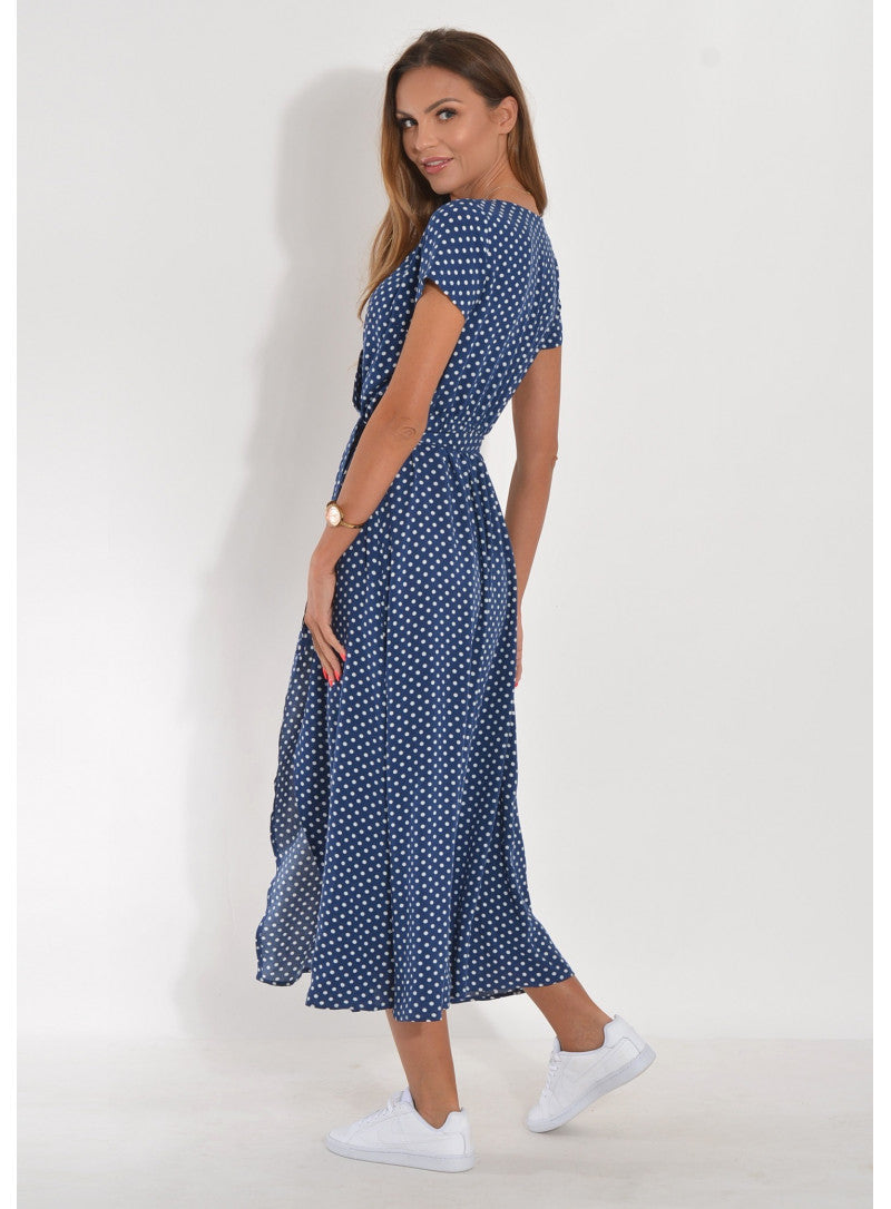 Damen Wickelkleid V-Ausschnitt Leicht Sommerlich