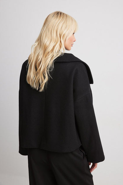 Damen Kurzmantel Doppelreihig Eleganter Trenchcoat